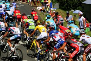 Tour de France Peloton Climbing