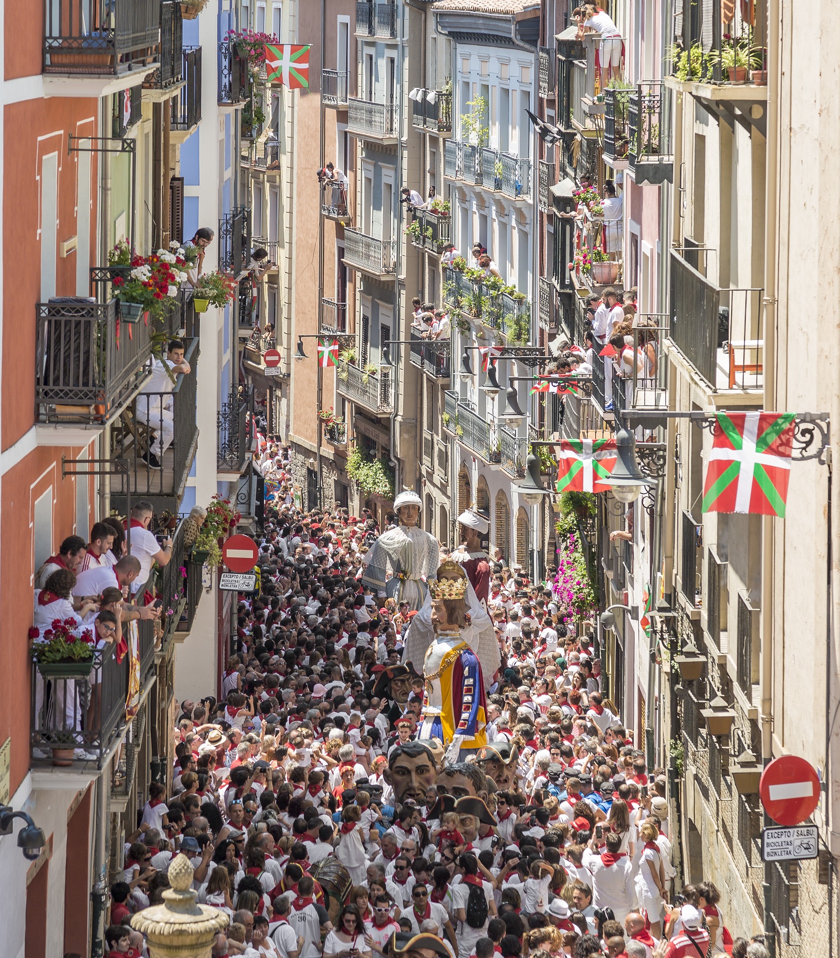 crowds in Spain