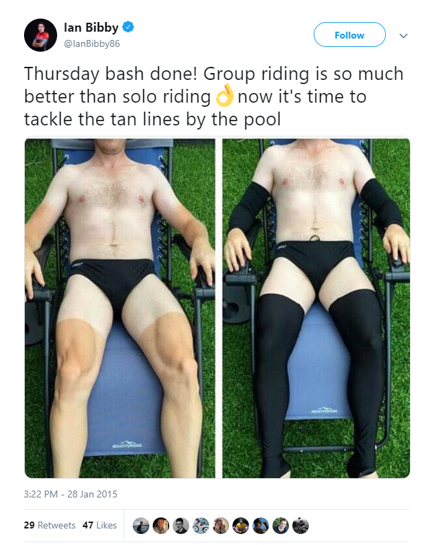 Thursday bash done! Group riding is so much better than solo riding now it's time to tackle the tan lines by the pool