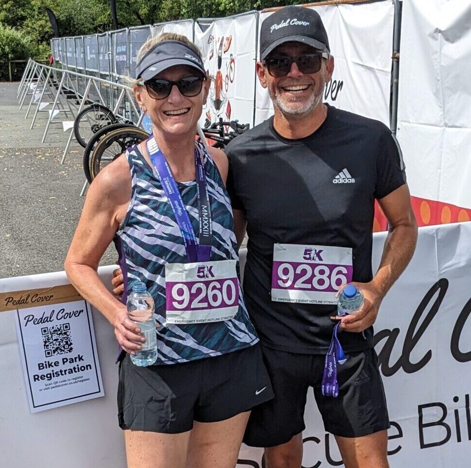 Alyn Thomas enjoying a triathlon event