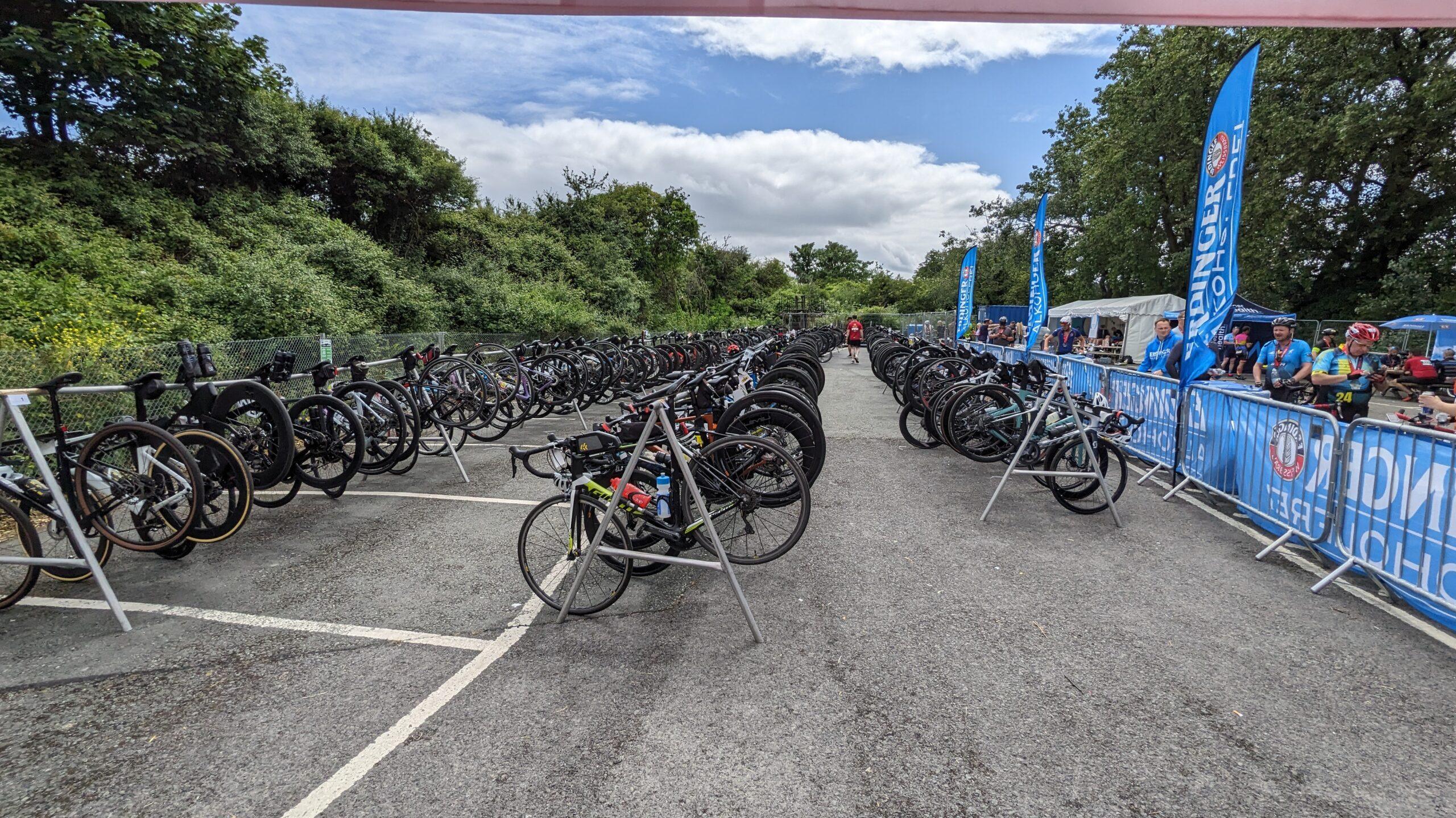 bicycles parked in a secure area